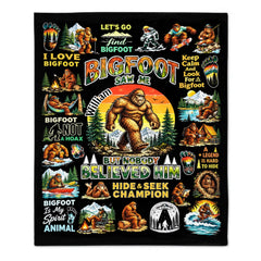 Personalized Bigfoot Adventure Blanket - Custom Name Sasquatch Outdoor Blanket - Funny Gift For Bigfoot Lovers