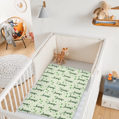 Name Custom Personalized Clover Lucky Baby Blanket St. Patrick's Day Baby Shower Gift for Baby