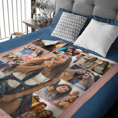 Customized Photo Collage Blanket - Personalized Title and Photos - Birthday Gift