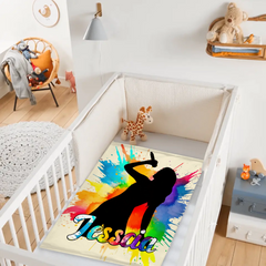 Customized Ink Splash Silhouette Blanket – Personalized Name - Gift for Ink Art Lovers