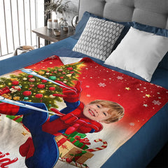 Customized Photo Blanket - Personalized Photos and Names Flannel Soft Blanket - Gift for Kids