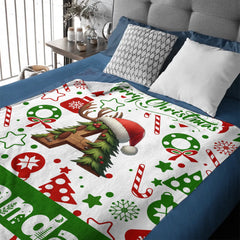 Christmas Customized Blanket - Personalized Initial and Name - Exquisite Christmas Gift