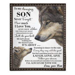 I Love You When Life Tries To Knock You Down Customized Blanket - Personalized Nickname - Gift For Son, Daughter