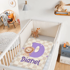 Customized Horse Fantasy Unicorn Cute Animal Blanket - Personalized Name and Initial Letter - Gift For Boys, Girls