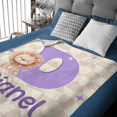 Customized Horse Fantasy Unicorn Cute Animal Blanket - Personalized Name and Initial Letter - Gift For Boys, Girls