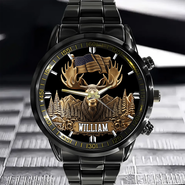 It's Hunting Season Customized Watch - Personalized Pattern and Name - Gifts for Hunters, Him 商品缩略图