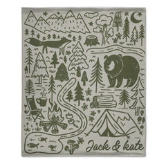 ⛺️Customized Camping Blanket - Personalized Names - Adventure Couple Keepsake