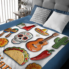 Proud To Be Mexican Customized Blanket – Personalized Name – Gifts For Expats, Friends
