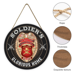 Honor Soldier Firefighter Police Officer Customized Wooden Doorplates - Personalized Title Door Sign - Home Decoration Gifts