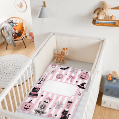 Personalized Pink Halloween Blanket For Girls - Custom Name Trick Or Treat Cozy - Gift For Teen Girls