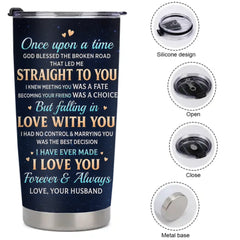 To My Wife Thermos Cup - Romantic Christian Love Insulated Cup - Anniversary Gift From Husband