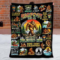 Personalized Bigfoot Adventure Blanket - Custom Name Sasquatch Outdoor Blanket - Funny Gift For Bigfoot Lovers